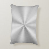 エレガントでフェイクな金属光沢がある銀 アクセントクッション (裏面(縦))