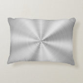 エレガントでフェイクな金属光沢がある銀 アクセントクッション (裏面)