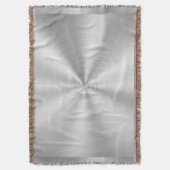 エレガントでフェイクな金属光沢がある銀 スローブランケット (正面縦)