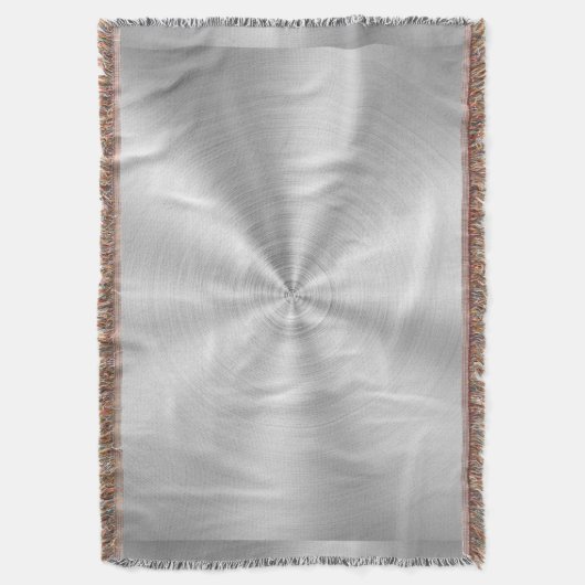 エレガントでフェイクな金属光沢がある銀 スローブランケット (正面縦)