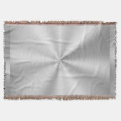 エレガントでフェイクな金属光沢がある銀 スローブランケット (正面)