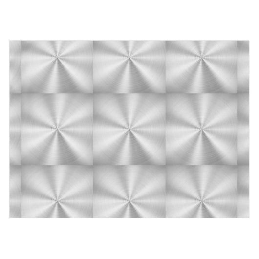 エレガントでフェイクな金属光沢がある銀 テーブルクロス (正面(横))