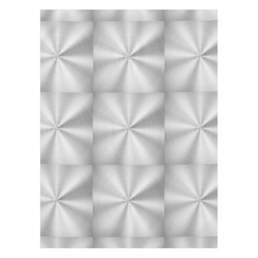 エレガントでフェイクな金属光沢がある銀 テーブルクロス (正面)