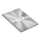 エレガントでフェイクな金属光沢がある銀 ノートブック (右側)