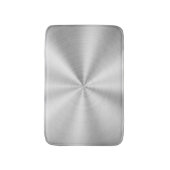 エレガントでフェイクな金属光沢がある銀 バスマット (正面縦)