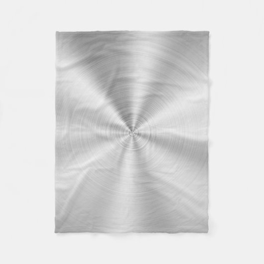 エレガントでフェイクな金属光沢がある銀 フリースブランケット (正面)