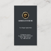 エレガントでフェイクな銀製の金ゴールドの波CEOの創設者 名刺 (裏面)