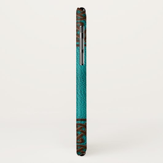 エレガントでフェイクな革ケルト結び目模様のデザイン Case-Mate iPhoneケース (裏面/左)