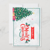 エレガントでフェスティブなクリスマスグリーティングカード シーズンカード (裏面)