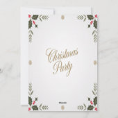 エレガントでフェスティブなクリスマスパーティーの招待状 シーズンカード (裏面)