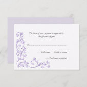 エレガントでフォーマルな結婚式の応答カード 出欠カード (正面/裏面)