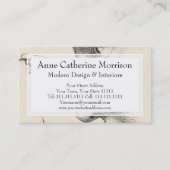 エレガントでフランスのでクラシカルな顔のインテリア・デザイナー 名刺 (正面)