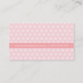 エレガントでフランスのなピンクのシンプルな専門のトレンディー 名刺 (裏面)