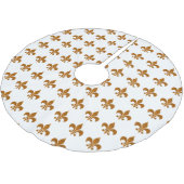 エレガントでフランスのな金ゴールドの（紋章の）フラ・ダ・リの記号 ブラッシュドポリエステルツリースカート (アングル)