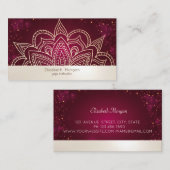 エレガントでプロフェッショナルなマンダラヨガインストラクター 名刺 (正面/裏面)