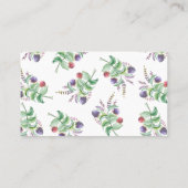 エレガントでホリスティックなAromatherapistのハーブのテンプレート 名刺 (裏面)