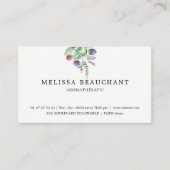 エレガントでホリスティックなAromatherapistのハーブのテンプレート 名刺 (正面)