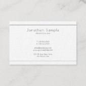 エレガントでミニマルでモダンな専門の贅沢 名刺 (裏面)