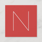 エレガントでミニマルで明白なグレナディン スクエア名刺 (正面)