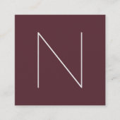 エレガントでミニマルで明白な黄褐色の港 スクエア名刺 (正面)