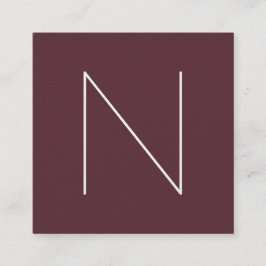 エレガントでミニマルで明白な黄褐色の港 スクエア名刺