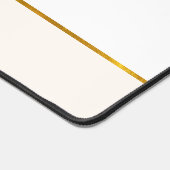 エレガントでミニマルなオフホワイトとゴールドの名前を入れる デスクマット (コーナー)