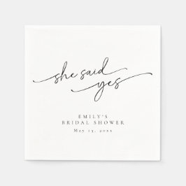 エレガントでミニマルなカスタマイズされた結婚前お茶会 スタンダードカクテルナプキン