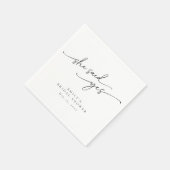 エレガントでミニマルなカスタマイズウェディングシャワーのナプキン スタンダードカクテルナプキン (角)