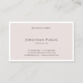 エレガントでミニマルなデザインのモダンなテンプレートの贅沢のカッコいい 名刺 (正面)