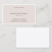 エレガントでミニマルなデザインのモダンなテンプレートの贅沢のカッコいい 名刺 (正面/裏面)