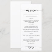 エレガントでミニマルなメニューカー メニュー (正面/裏面)