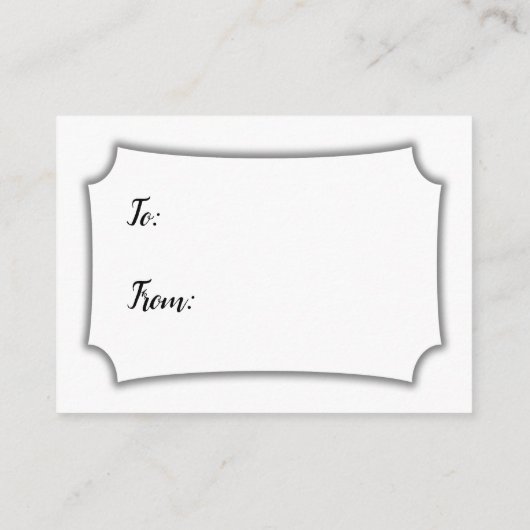 エレガントでミニマルなラッピングなしのブライダルシャワーギフトカード エンクロージャーカード (裏面)