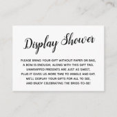 エレガントでミニマルなラッピングなしのブライダルシャワーギフトカード エンクロージャーカード (正面)