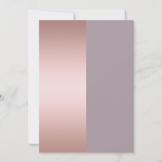 エレガントでミニマルなローズゴールドとパープルのカラーブロック (正面)