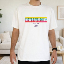 エレガントでミニマルな新時代の始まりの卒業シャツ Tシャツ