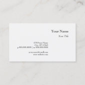 エレガントでミニマルな槌の裁判官の弁護士ビジネス 名刺 (裏面)