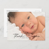 エレガントでミニマルな洗礼感謝ポストカード ポストカード (正面/裏面)