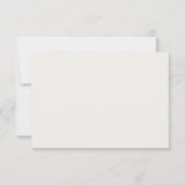 エレガントでミニマルな結婚式RSVPカード 出欠カード (裏面)