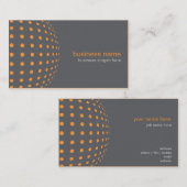 エレガントでモダンでシンプルなオレンジ円 名刺 (正面/裏面)