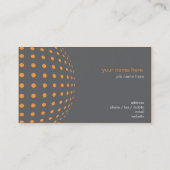 エレガントでモダンでシンプルなオレンジ円 名刺 (裏面)