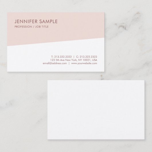 エレガントでモダンでシンプルな専門のテンプレートのトレンディー 名刺 (正面/裏面)