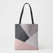 エレガントでモダンでスタイリッシュで幾何学的な色のブロック トートバッグ (正面)