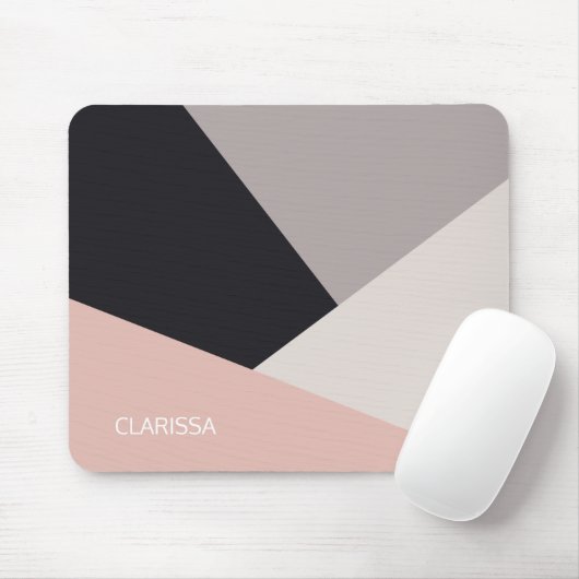 エレガントでモダンでスタイリッシュで幾何学的な色のブロック マウスパッド (マウス)