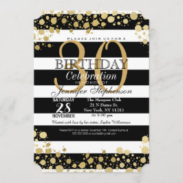 エレガントでモダンでフェイクな金ゴールドの（ばちゃばちゃ）跳ねるは縞で飾り、 招待状