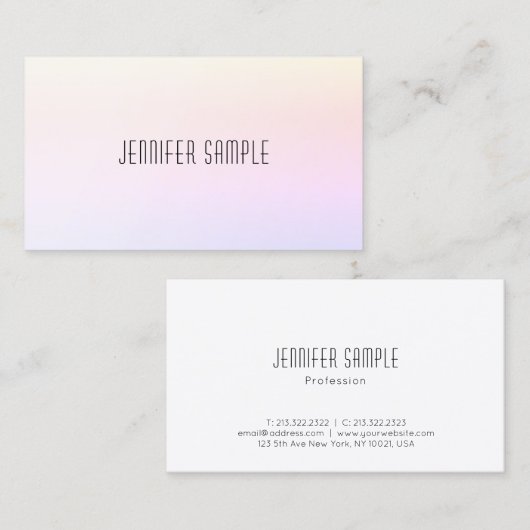 エレガントでモダンでミニマルなデザインの平野の贅沢 名刺 (正面/裏面)