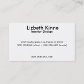 エレガントでモダンで粋なスタイル 名刺 (裏面)