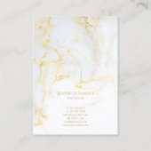 エレガントでモダンで粋な金ゴールドの大理石のプロフェッショナルの上 名刺 (裏面)