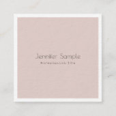 エレガントでモダンで魅力的なデザインの贅沢のトレンディー スクエア名刺 (正面)