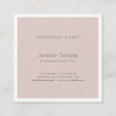 エレガントでモダンで魅力的なデザインの贅沢のトレンディー スクエア名刺 (裏面)