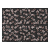 エレガントでモダンで黒い大理石のばら色の金ゴールドのパイナップル テーブルクロス (正面(横))